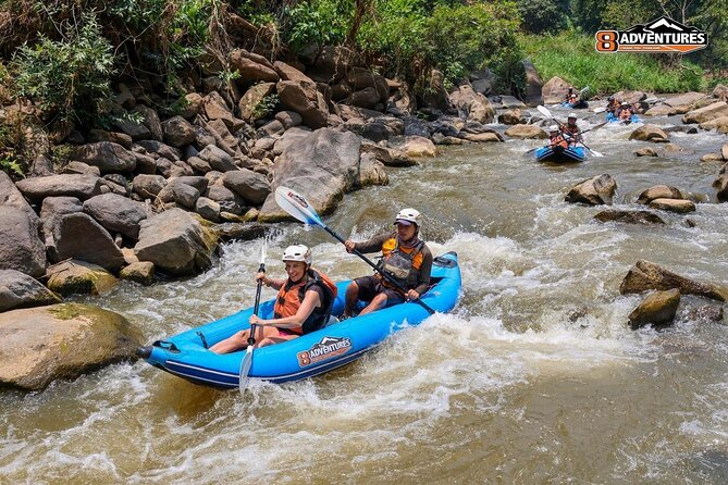 8KM White Water Rafting and 3HRS Jungle Trekking Adventure - 8km Inflatable Kayaking on the Mae Taeng River, What It’s Like