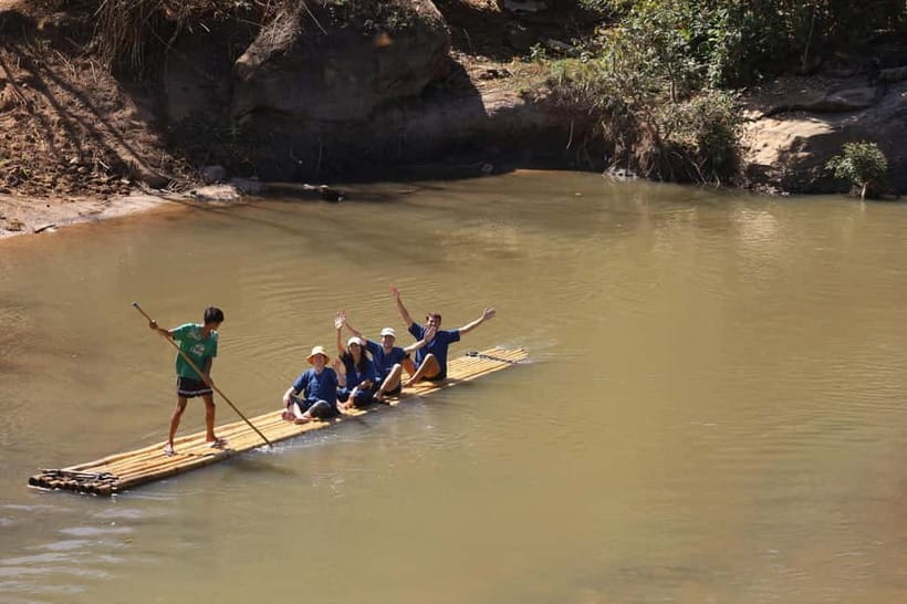 Chiang Mai: Elephant Sanctuary Bamboo Raft & Padthai Cooking - Bamboo rafting on the Wang River: row, splash, laugh