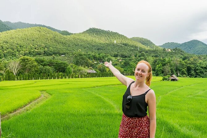 Chiang Mai Pai Full Day Sai Ngam Hot Spring, Pai Canyon, White Buddha, Santichon - Wat Phra That Mae Yen: the White Buddha view earned with 300-plus stairs