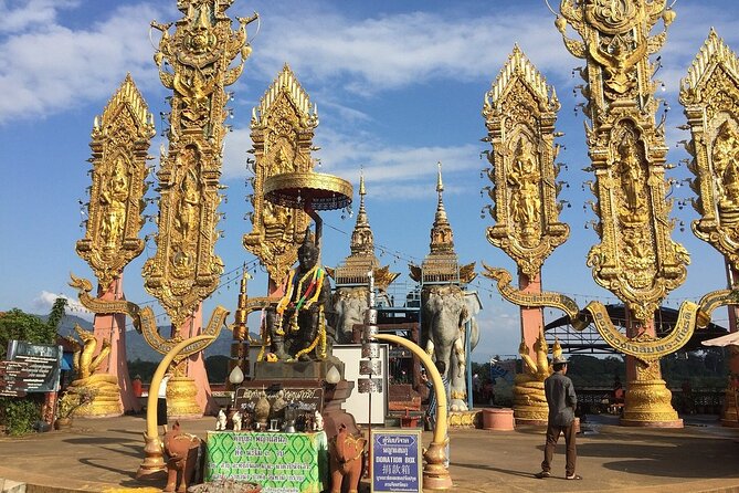 Chiang Rai Tour: Hot Spring,White Temple, Golden Triangle, Yao - Sop Ruak viewpoints and Wat Prathat Phu Khao, with a hill-tribe village stop