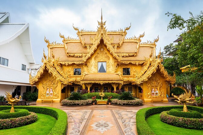 Chiangmai to White Temple, Blue Temple & Black museum - Wat Rong Khun, the White Temple: modern architecture in an almost sci-fi glow
