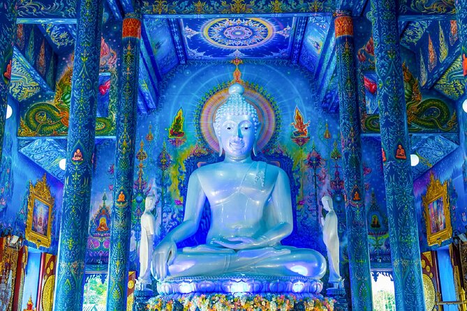 Customized Full Day Tour to Chiang Rai from Chiang Mai - Wat Rong Seur Ten Blue Temple: a bright contrast with a calmer mood