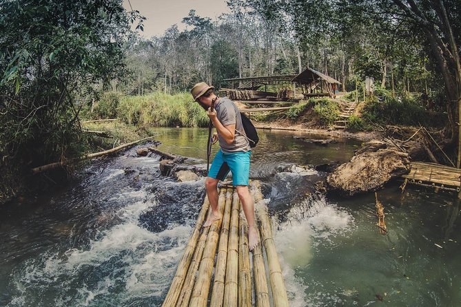 Elephant Sightings , Bamboo Rafting Through The Jungle, Swimming In a Waterfall - Mae Wang Waterfall swim: the “natural massage” part of the day
