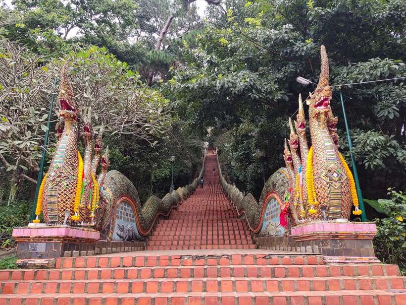 Monk trails hike, Wat Phalat, Monk chanting, Wat Doi Suthep. - Wat Doi Suthep: Sunset Views and a More Peaceful Temple Hour