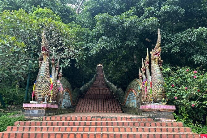 Private Doi Suthep Temple Handicraft Center and Sticky Waterfall - Doi Suthep Temple: monks chanting and a real city viewpoint