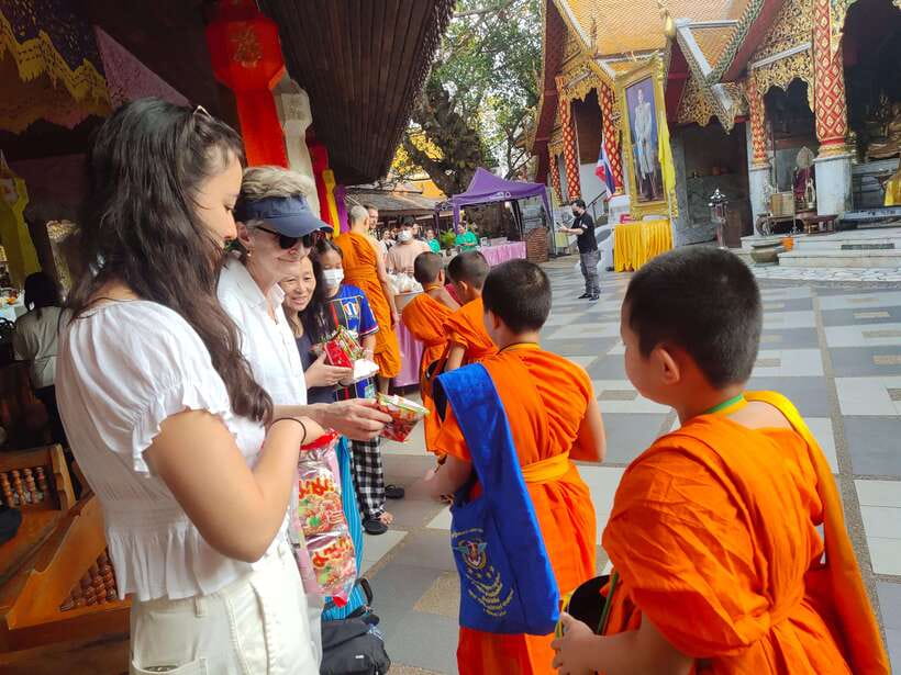 Spiritual Sunrise Wat Doi Suthep, Pha Lat, Alms & Meditation - 5:00am Pickup and an Ex-Monk Guide Who Explains the Ritual